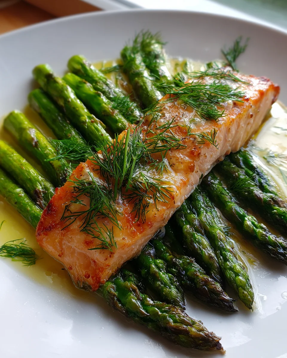 Ofen-Spargel mit Lachs & Dill: Dein gesundes Abendessen!
