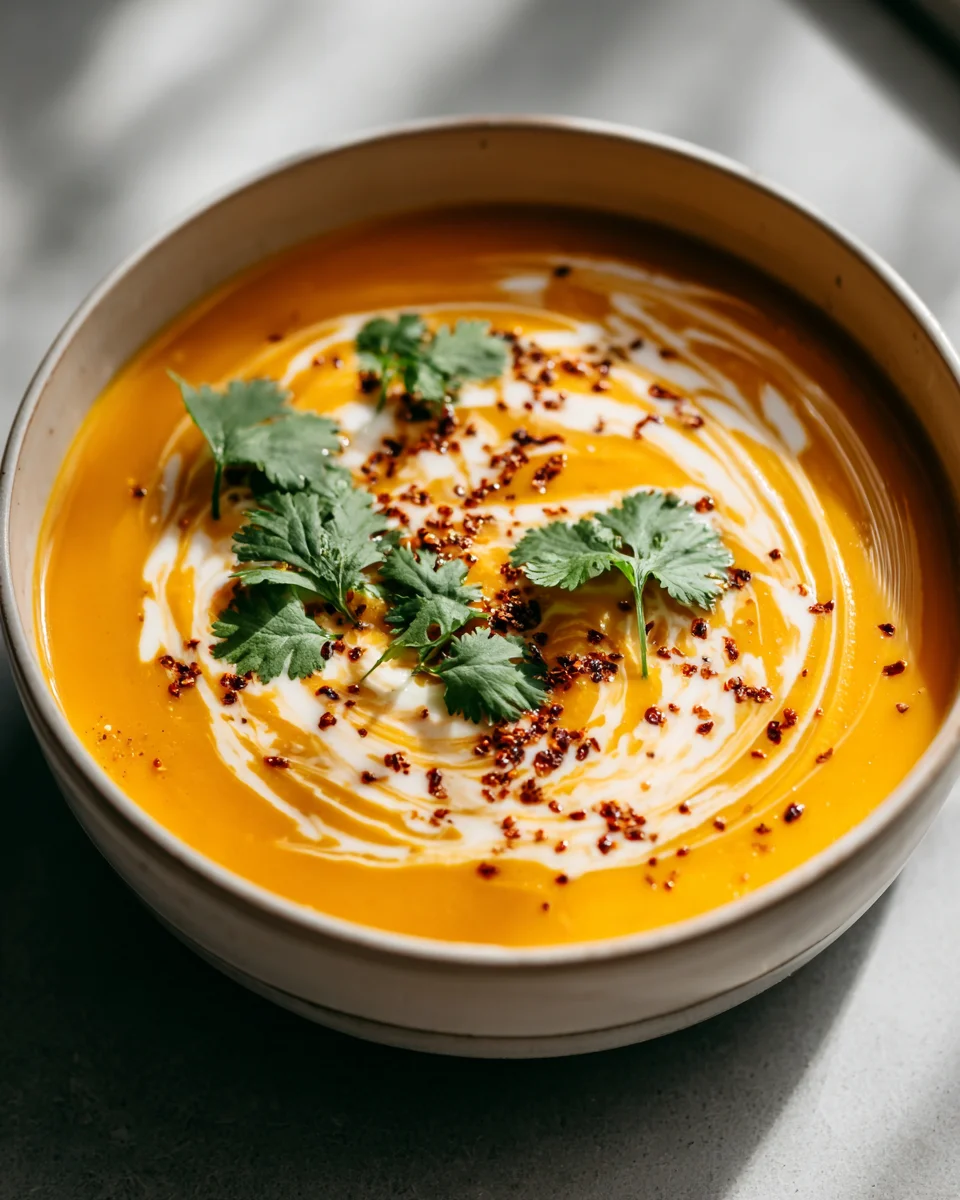 Schnelle Kürbissuppe mit Ingwer und Kokosmilch – cremig & aromatisch