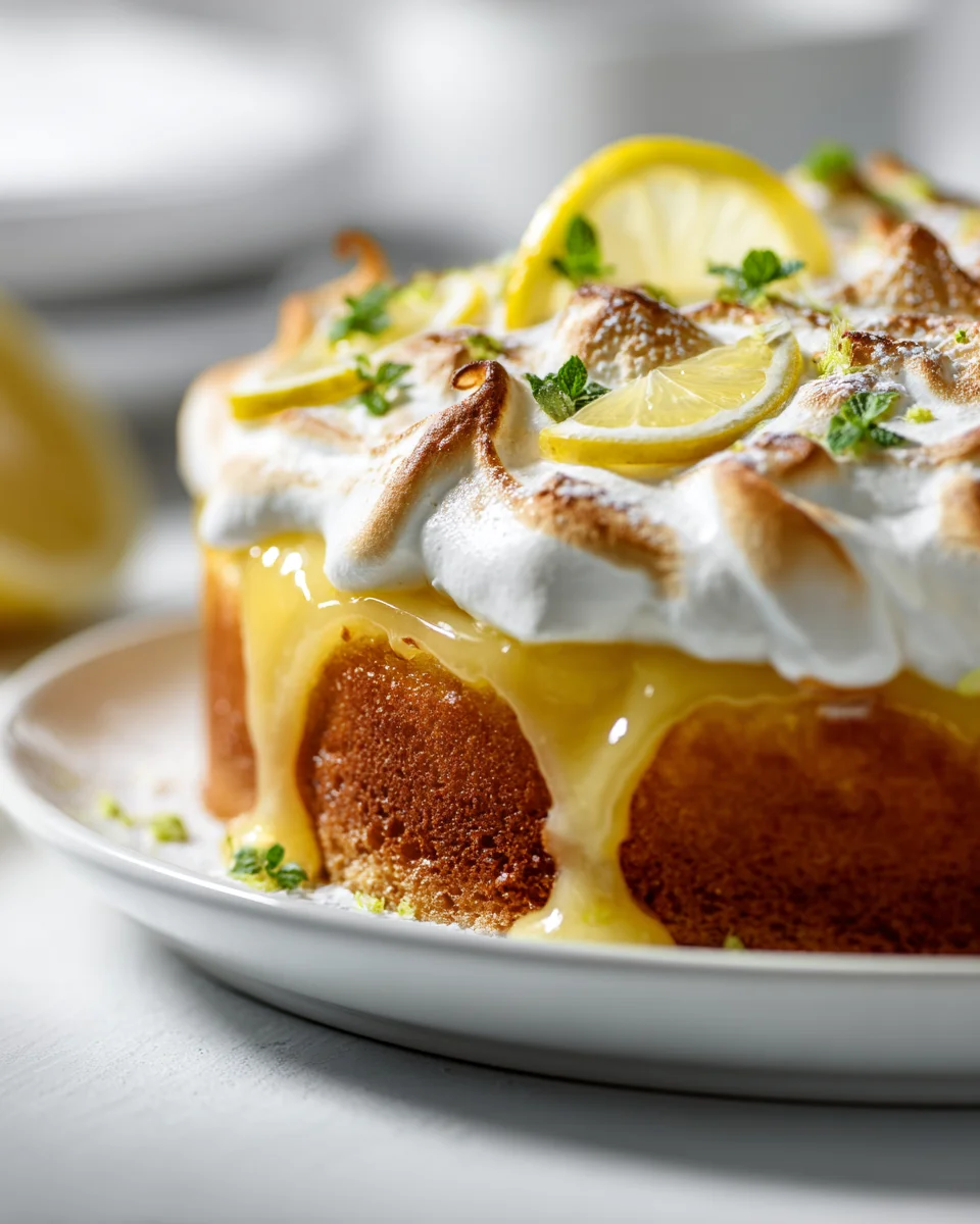 Zitronen Osterkuchen mit Baiserhaube – Frisch und lecker!