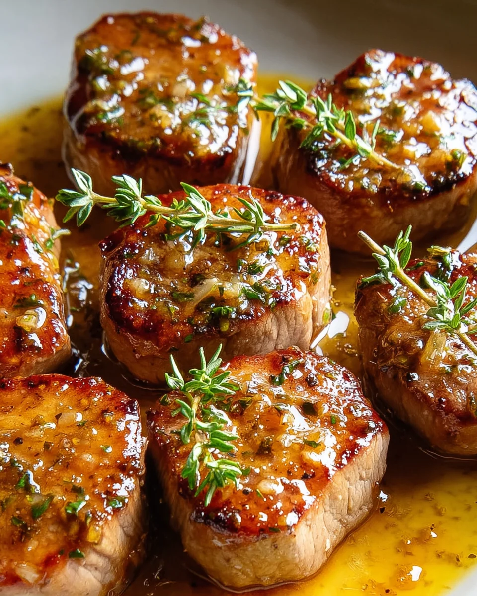 Honig Knoblauch Glasierte Rinderfilet Medaillons Rezept genießen