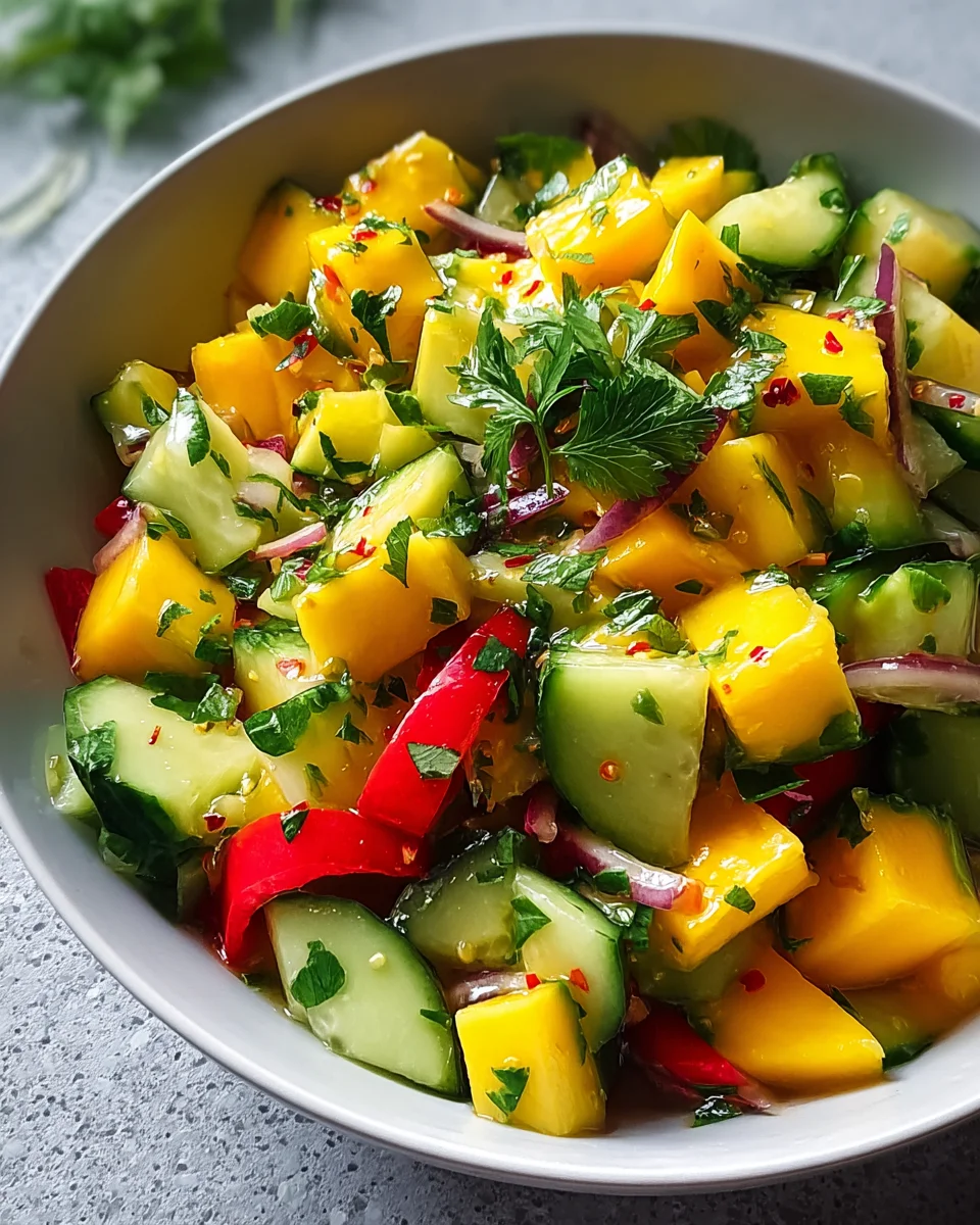 Thai Mango Gurkensalat Rezept: Frisch & Exotisch Genießen!