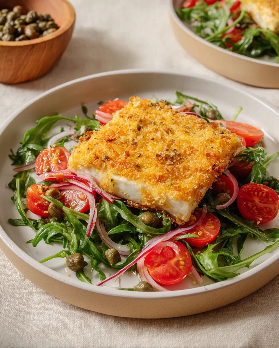 Gebackener Feta auf Rucolasalat – Einfaches Rezept genießen!