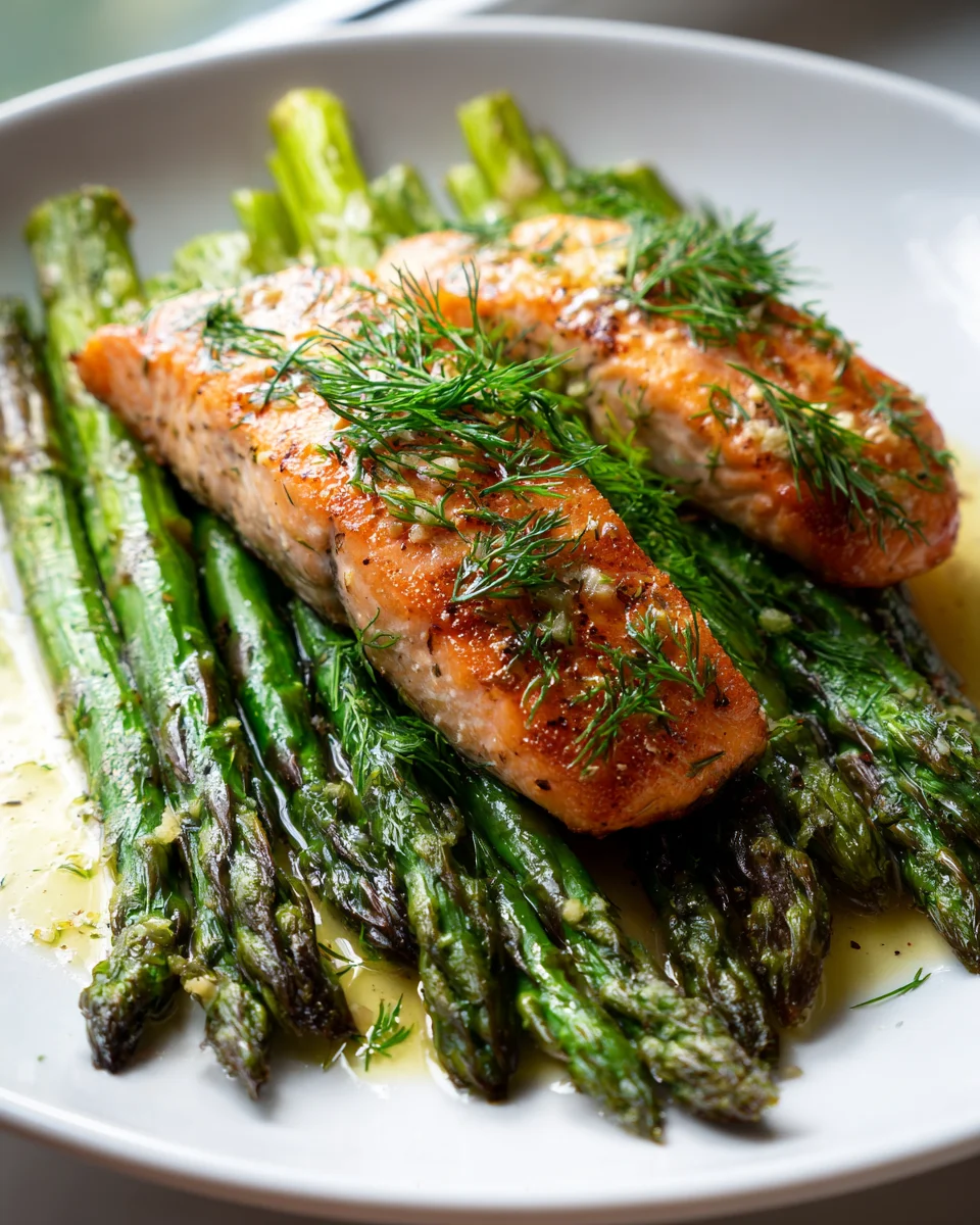 Ofen-Spargel mit Lachs & Dill: Dein gesundes Abendessen!
