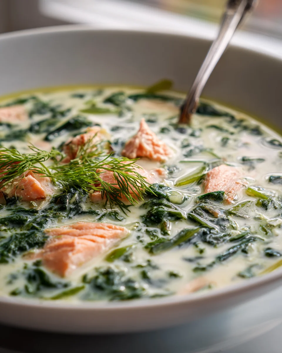 Lachs-Spinat-Suppe mit Sahne & Dill: Cremig & Lecker!