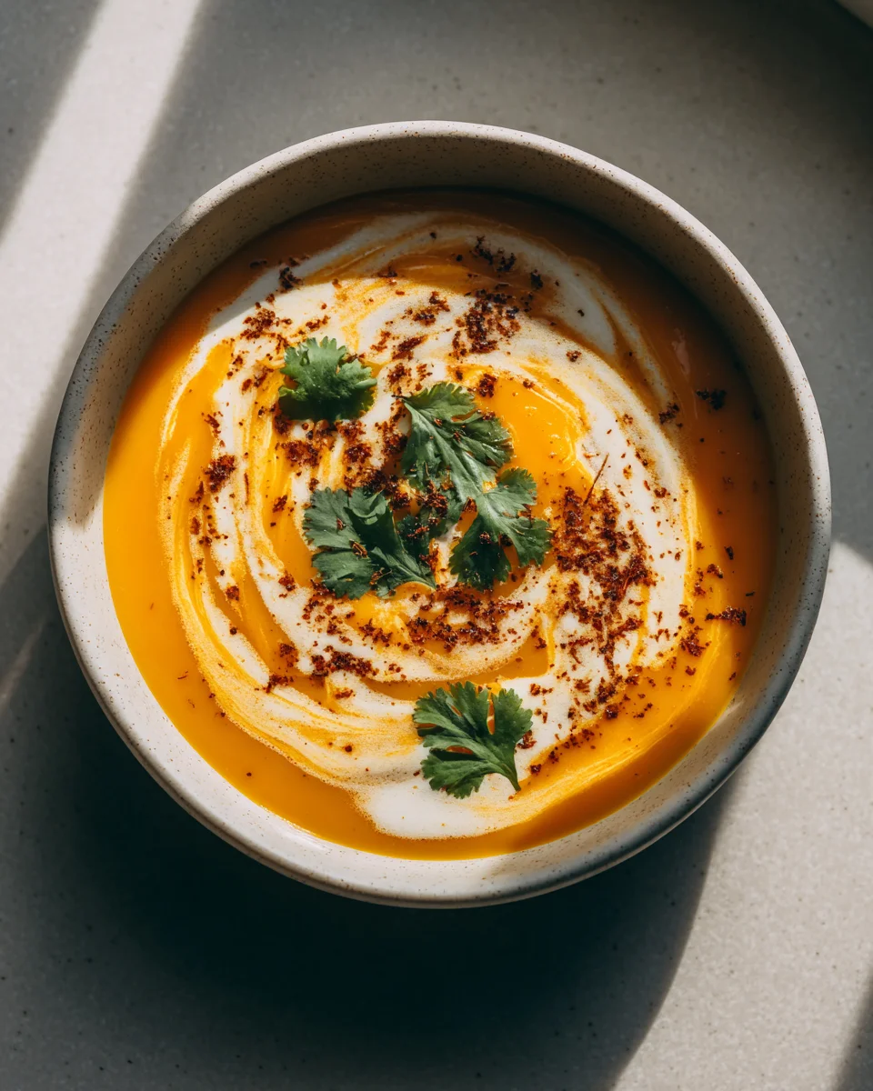 Schnelle Kürbissuppe mit Ingwer und Kokosmilch – cremig & aromatisch