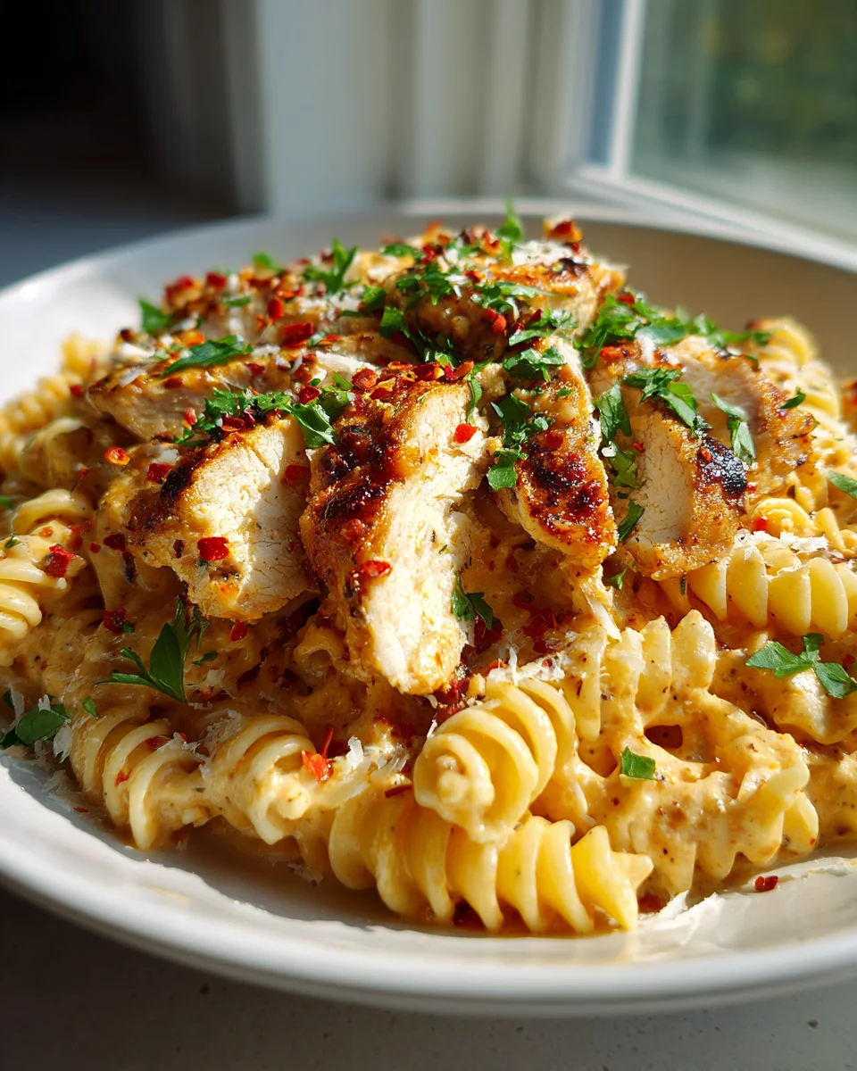 Cajun Huhn Parmesan Pasta: Würzig, cremig, unwiderstehlich!