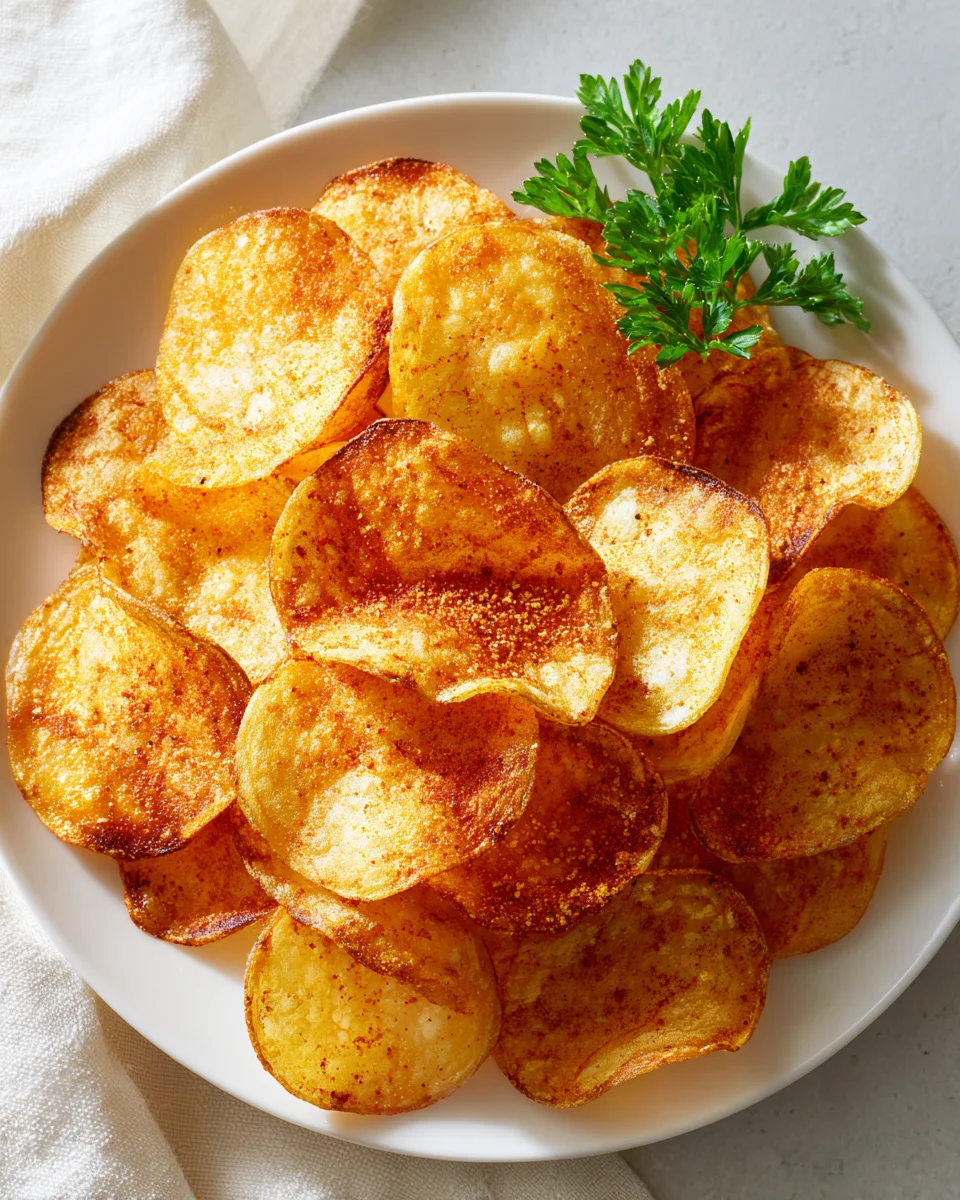 Perfekte knusprige Kartoffelchips aus der Heißluftfritteuse