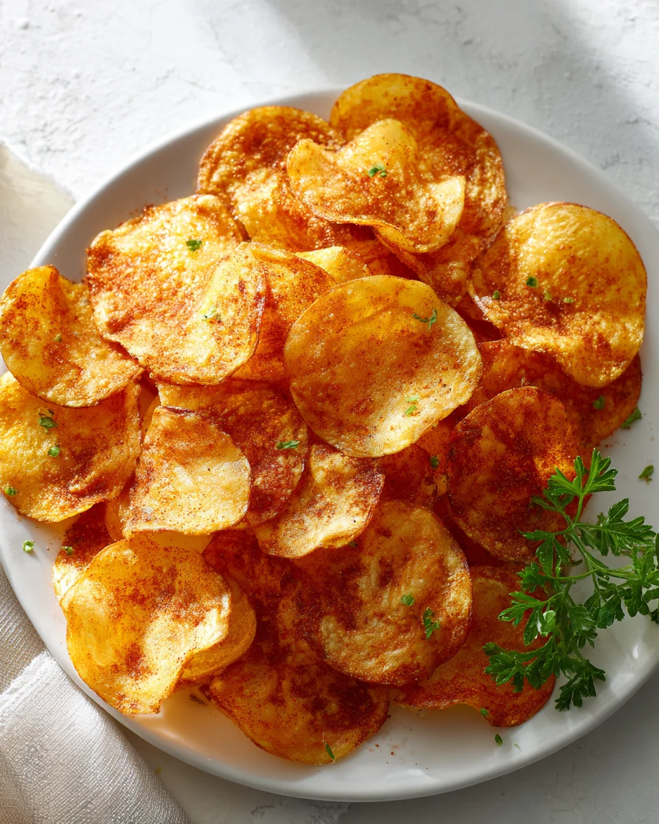 Perfekte knusprige Kartoffelchips aus der Heißluftfritteuse