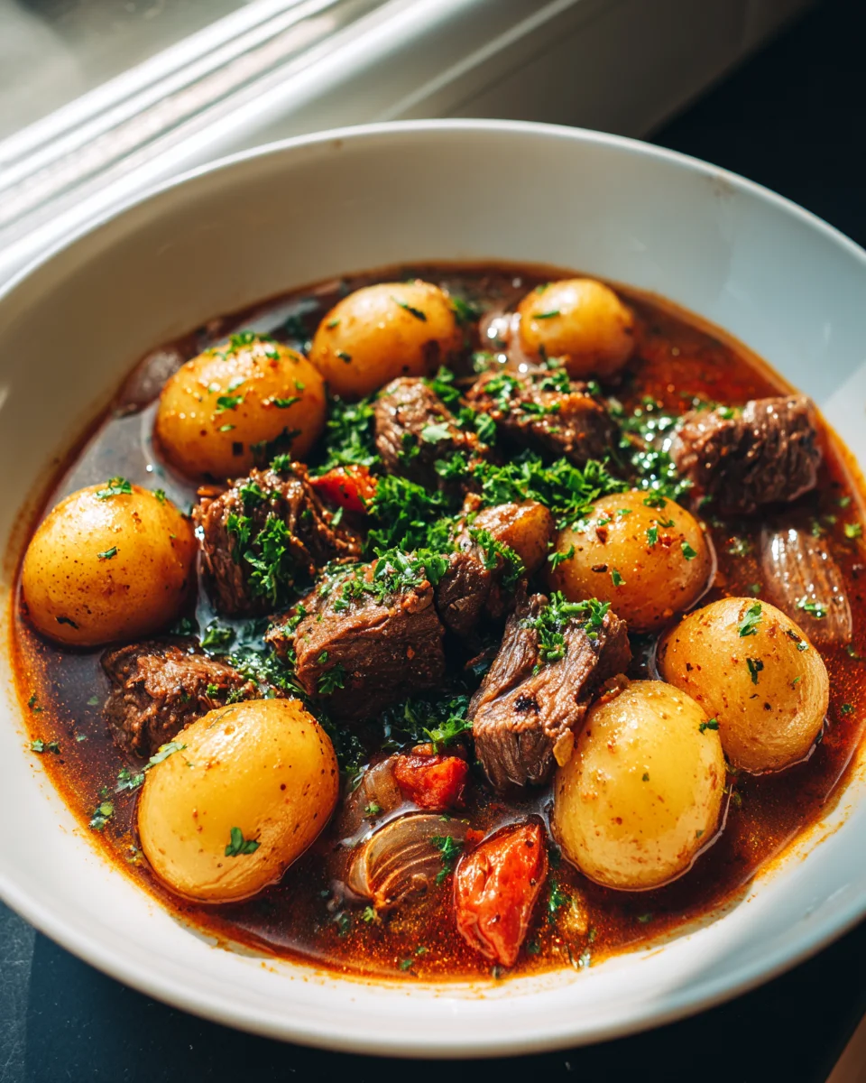 Herzhafter Rindfleisch-Kartoffel-Eintopf: Dein einfaches Rezept!