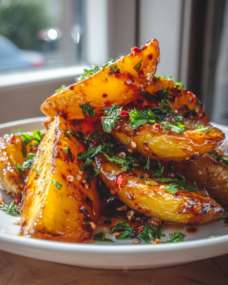 Knusprige Honig Chili Kartoffeln – süß-scharfer Genuss!