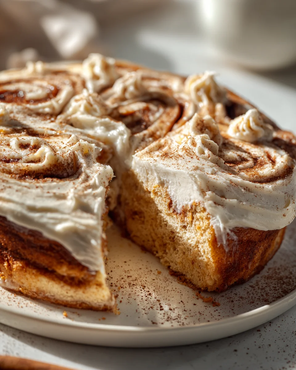 Perfekter Zimtschneckenkuchen mit cremigem Frischkäse-Frosting