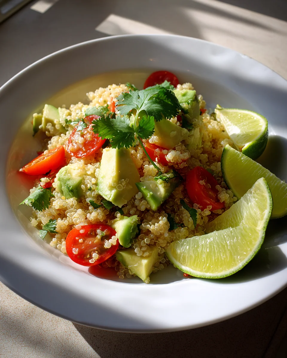 Quinoa Salat mit Avocado & Limette – Frisch & Gesund!