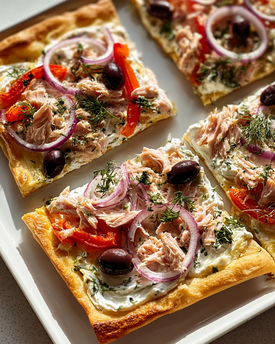 Mediterraner Thunfisch Flammkuchen – Lecker und schnell gemacht!
