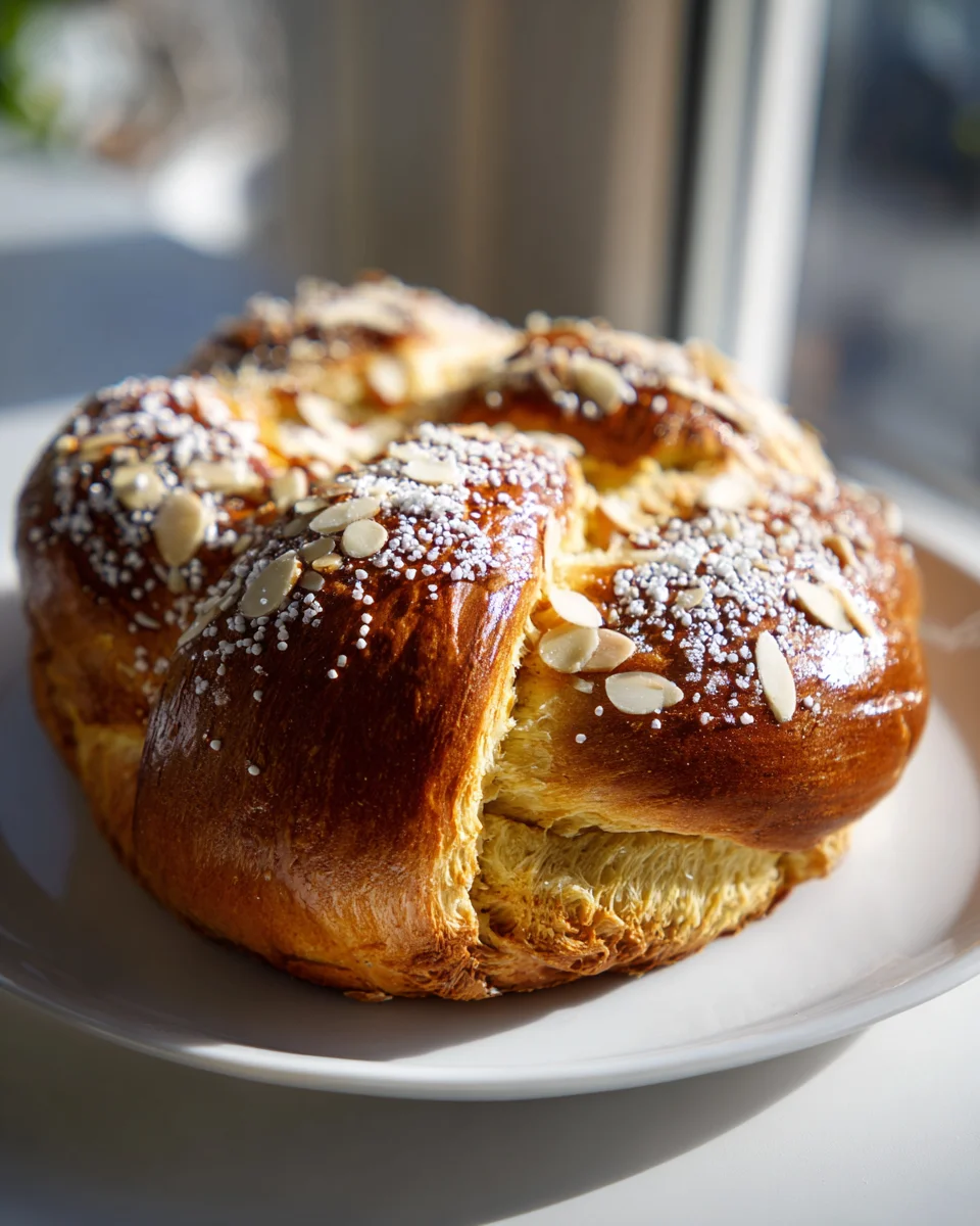 Osterzopf mit Hagelzucker und Mandeln – Leckeres Rezept!