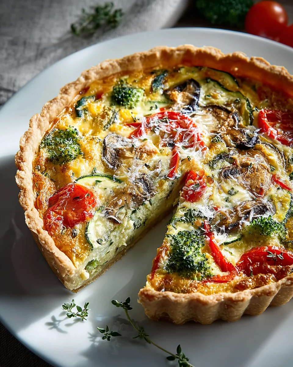 Vegetarische Bunte Gemüsquiche – Einfach, Gesund, Köstlich!