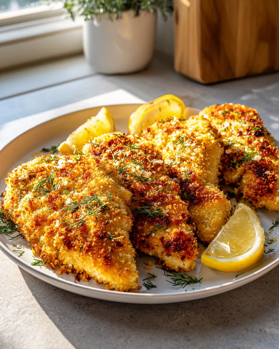 Das Beste: Knuspriges Dill Pickle Parmesan Hähnchen