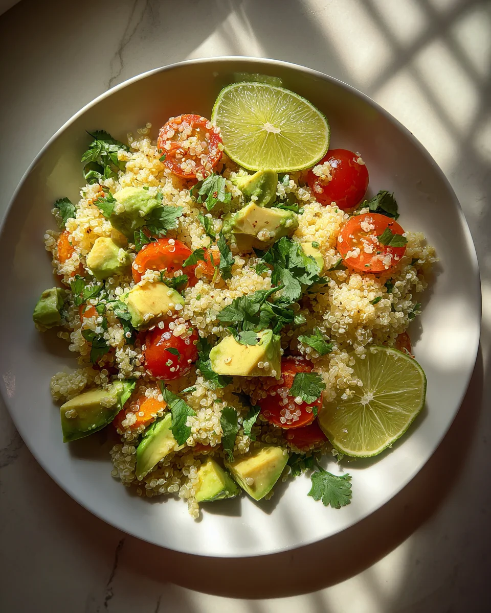 Quinoa Salat mit Avocado & Limette – Frisch & Gesund!