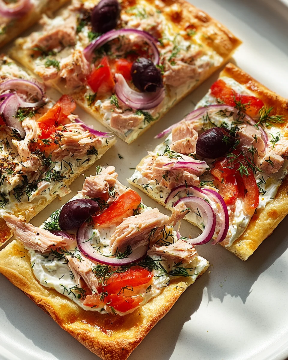 Mediterraner Thunfisch Flammkuchen – Lecker und schnell gemacht!
