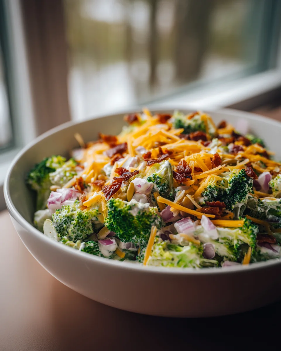 Cremiger Amish Brokkolisalat: Einfach & unwiderstehlich lecker!