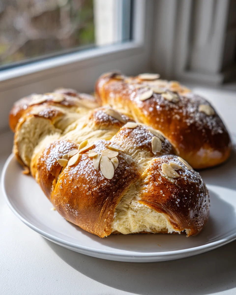 Osterzopf mit Hagelzucker und Mandeln – Leckeres Rezept!