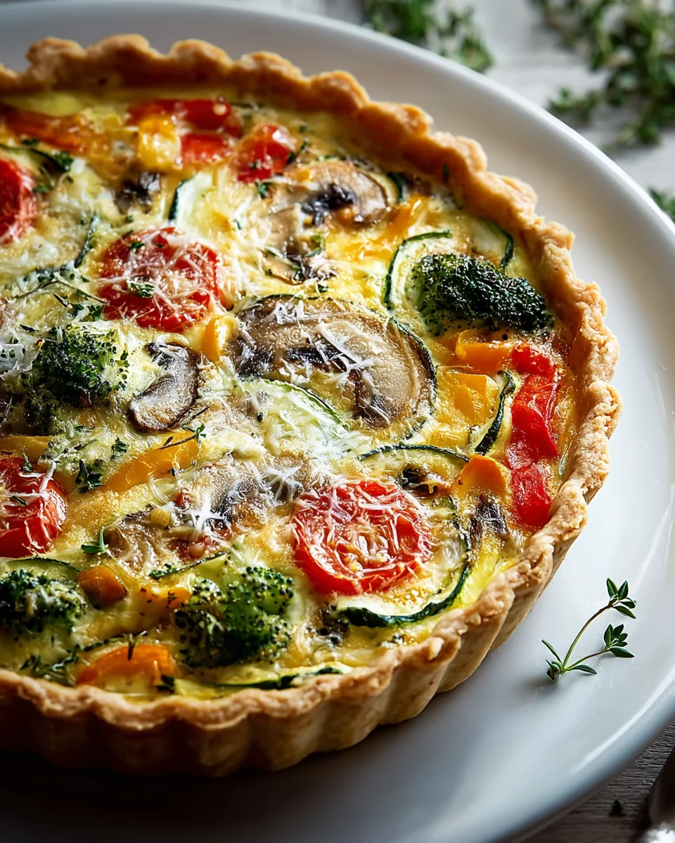 Vegetarische Bunte Gemüsquiche – Einfach, Gesund, Köstlich!
