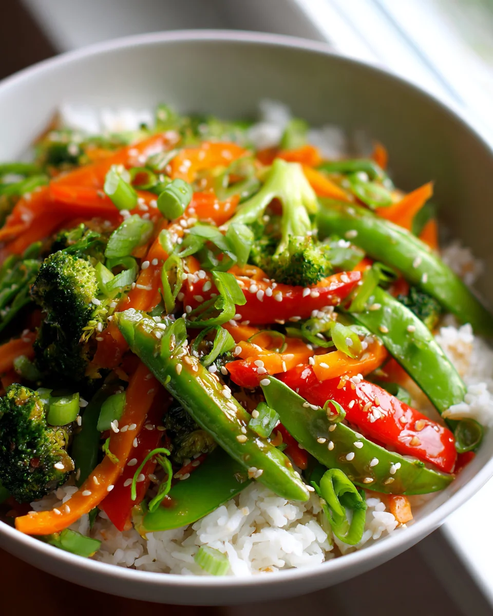 Leckeres Teriyaki Stir Fry Gemüse Reis Rezept – schnell & einfach!