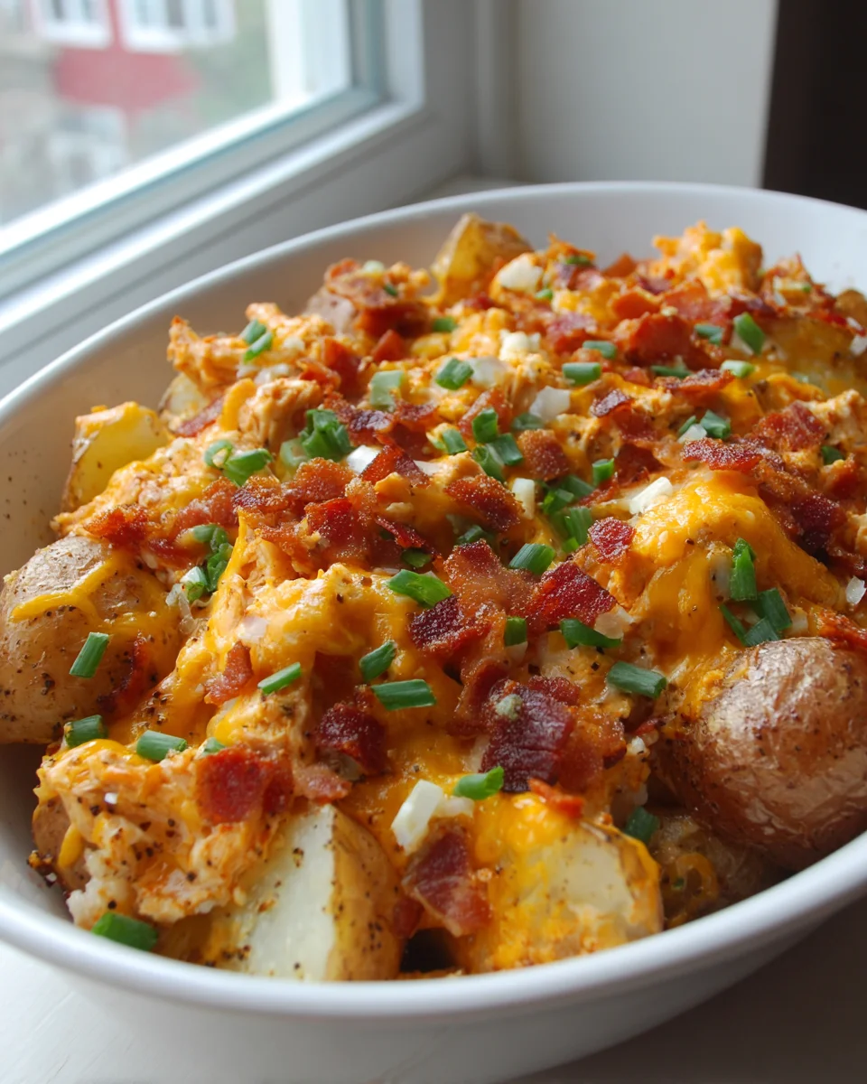 Buffalo Chicken Casserole mit Kartoffeln: Schnell & Herzhaft!