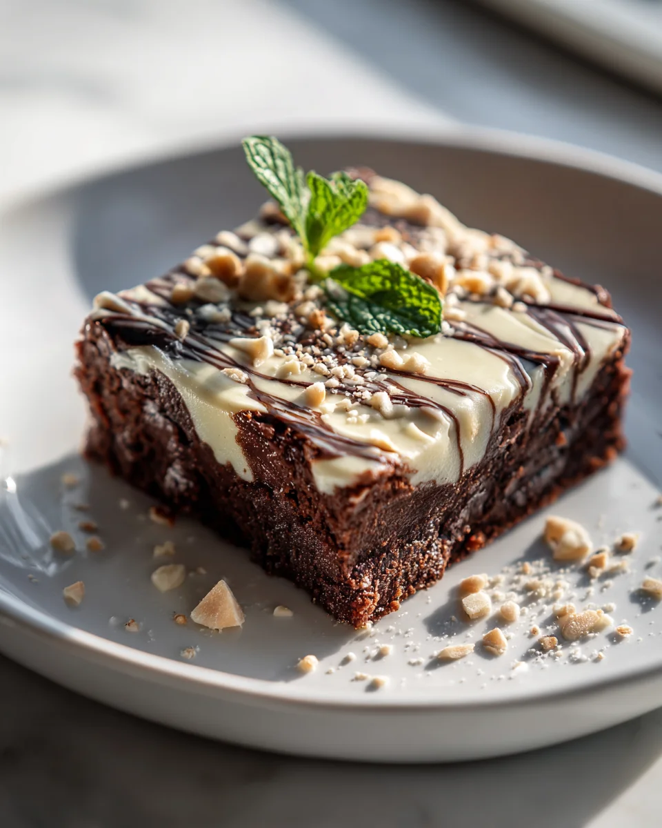 Vegane Cheesecake Brownies mit Cashew-Creme Swirl Rezept