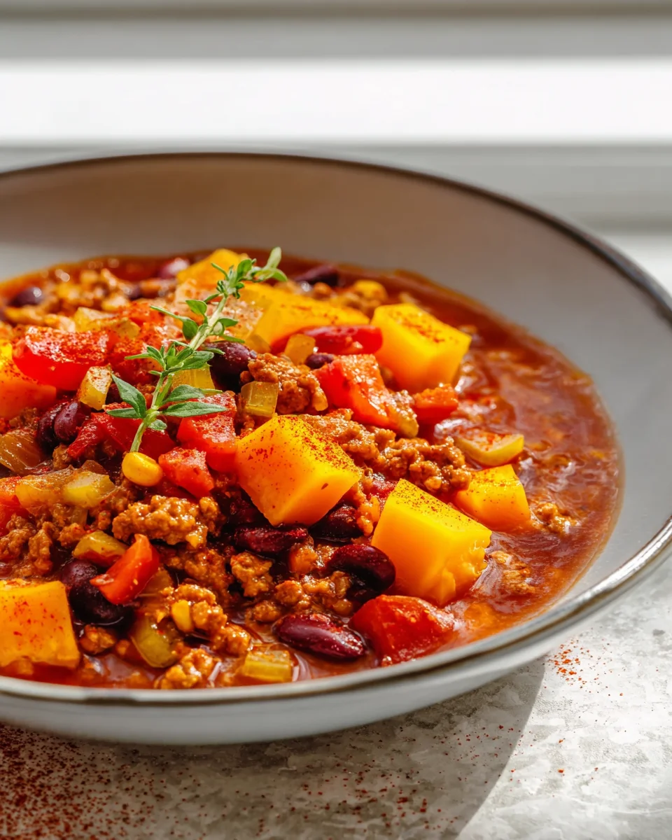 Herzhafter Chili Con Kürbis Genuss