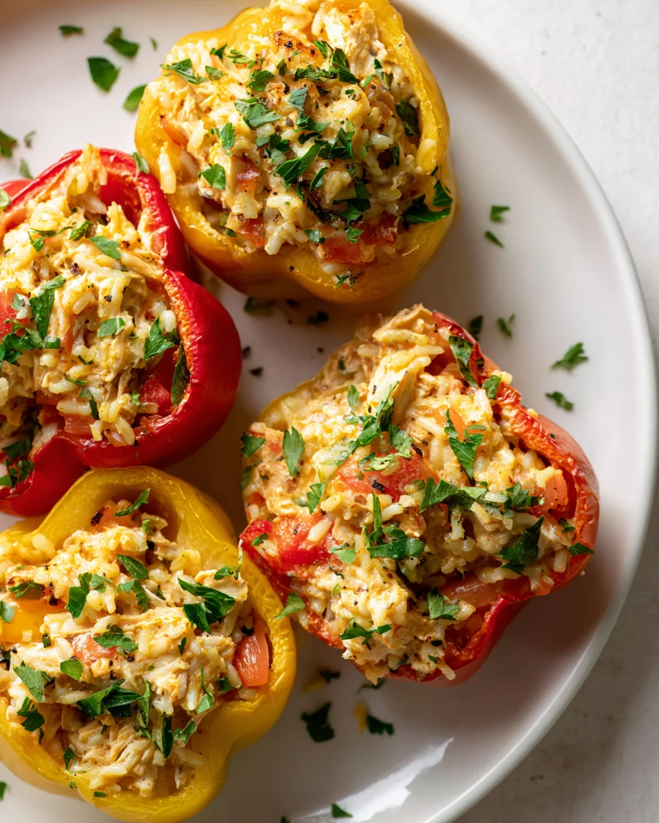 Würzige Hähnchen-Paprika mit Reisfüllung