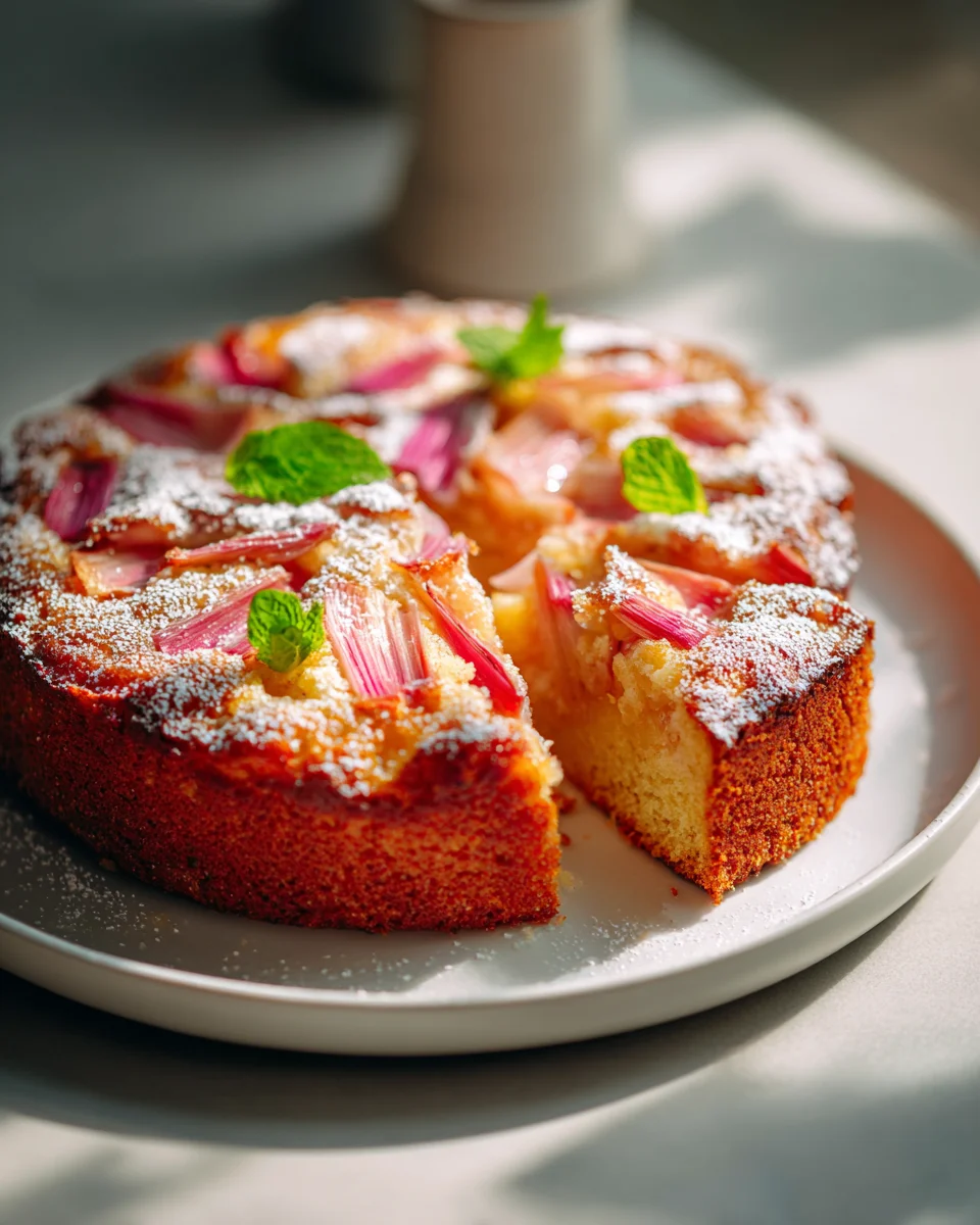 Saftiger Rhabarber Vanille Kuchen – Einfaches Rezept zum Nachbacken