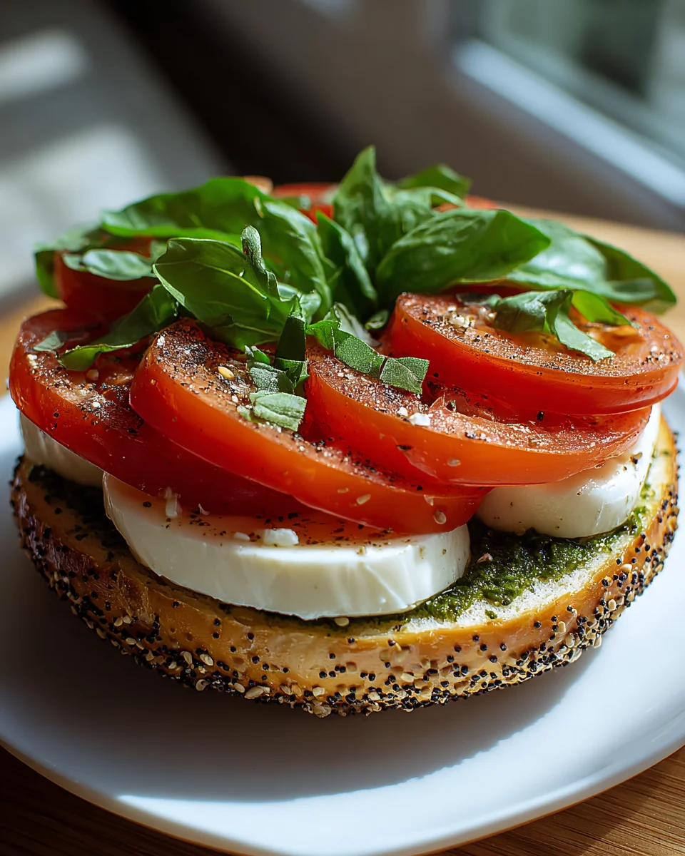 Leckere Bagel mit Tomate und Mozzarella – Einfaches Rezept!