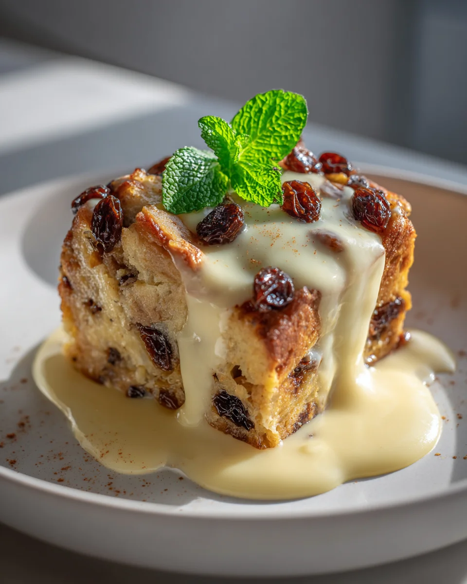 Himmlischer Haferbrot-Pudding mit Vanillecreme