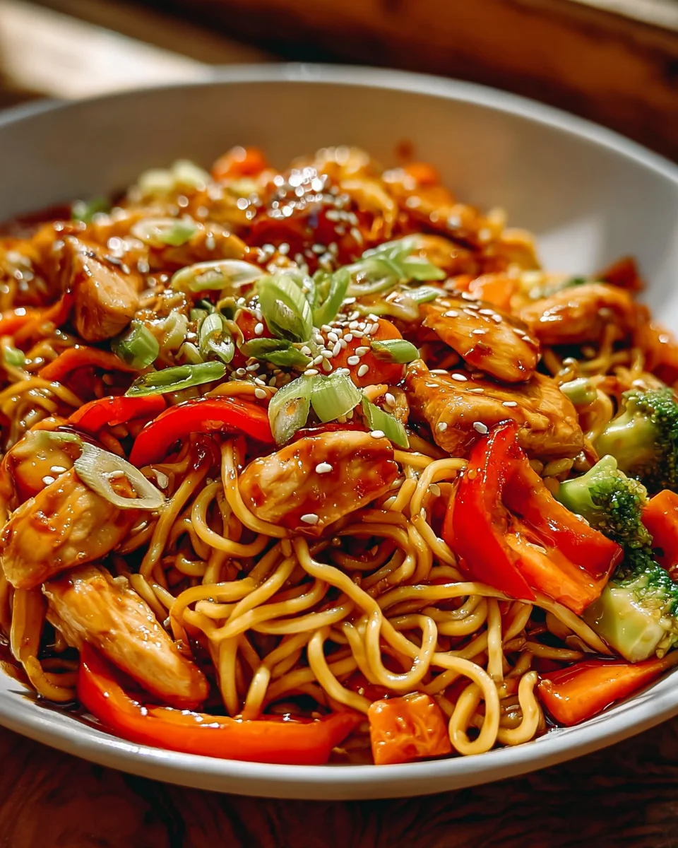 Leckere Hähnchen Teriyaki Nudeln – Schnelles Rezept!