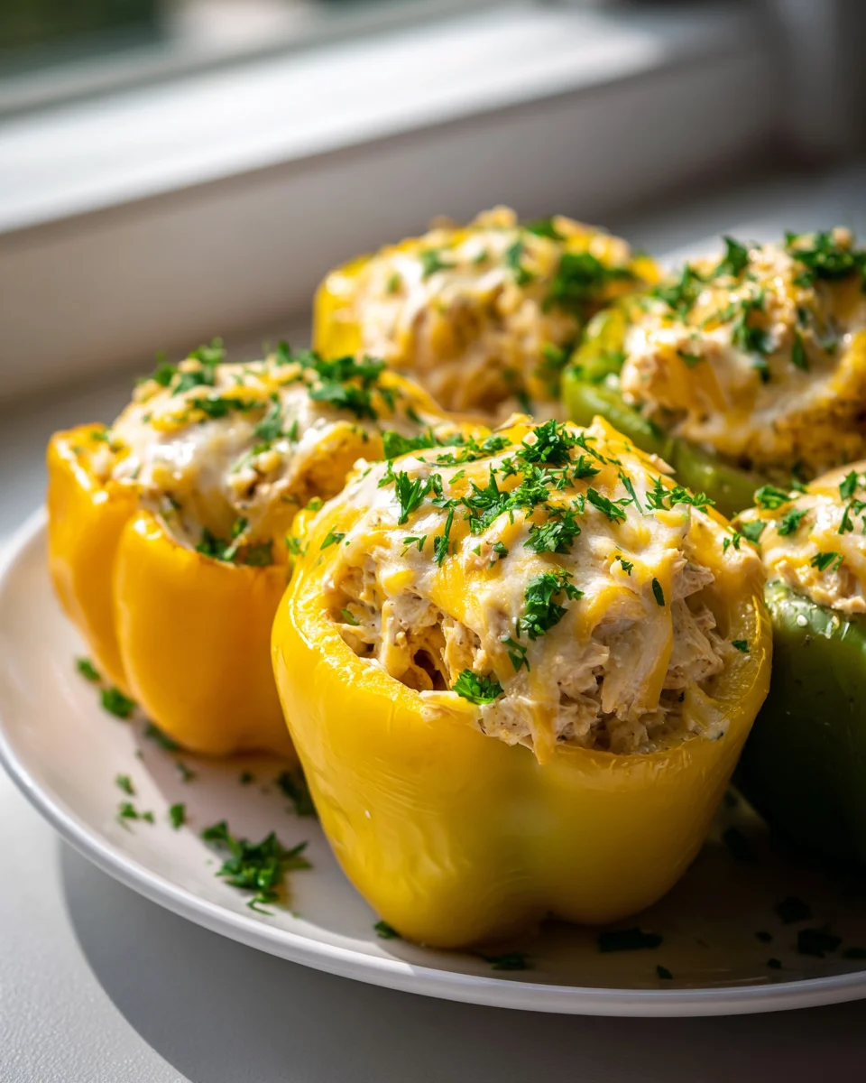 Cremige Cheddar-Havarti-Hähnchen-Pasta in Paprika