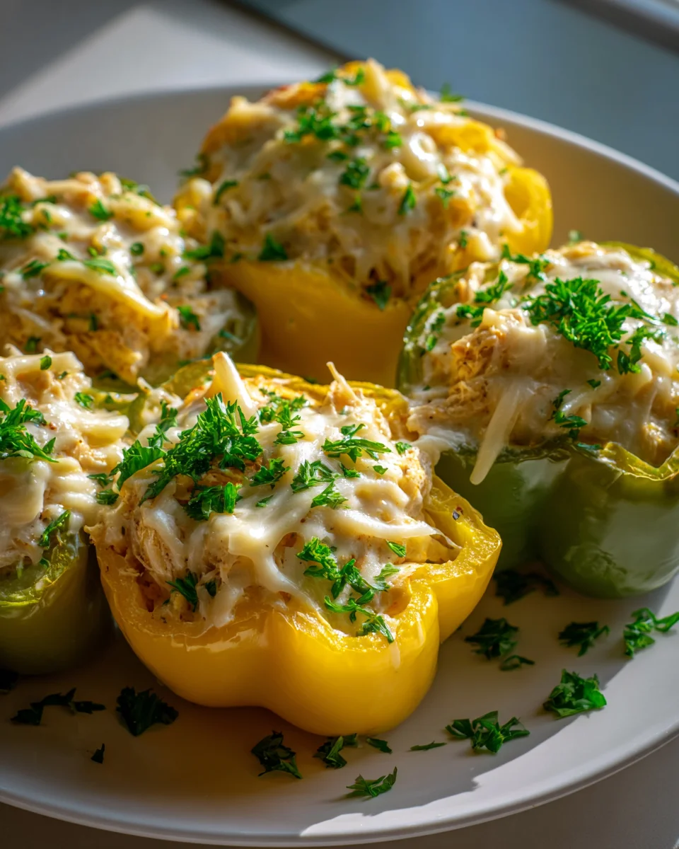 Cremige Cheddar-Havarti-Hähnchen-Pasta in Paprika