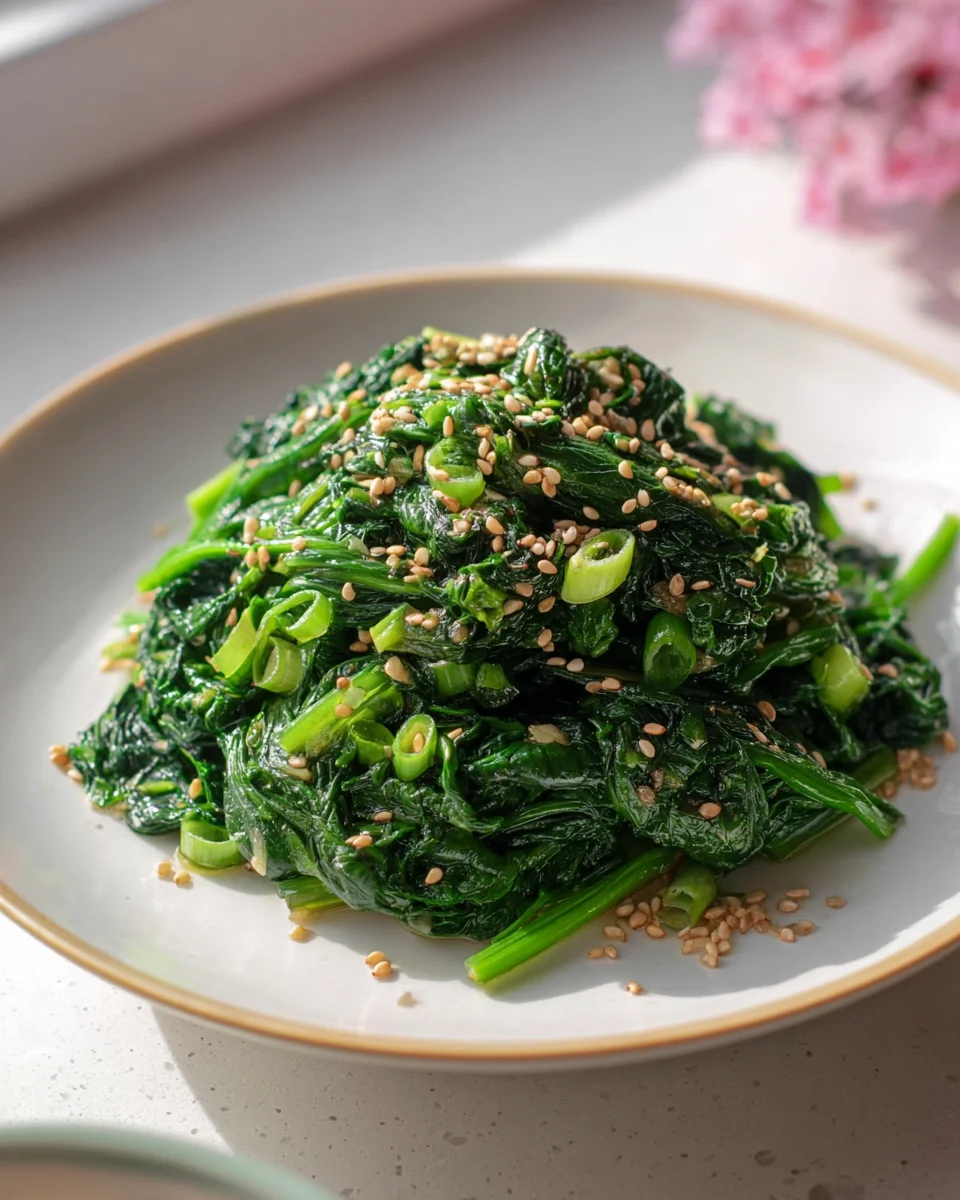 Koreanisches Spinatgericht