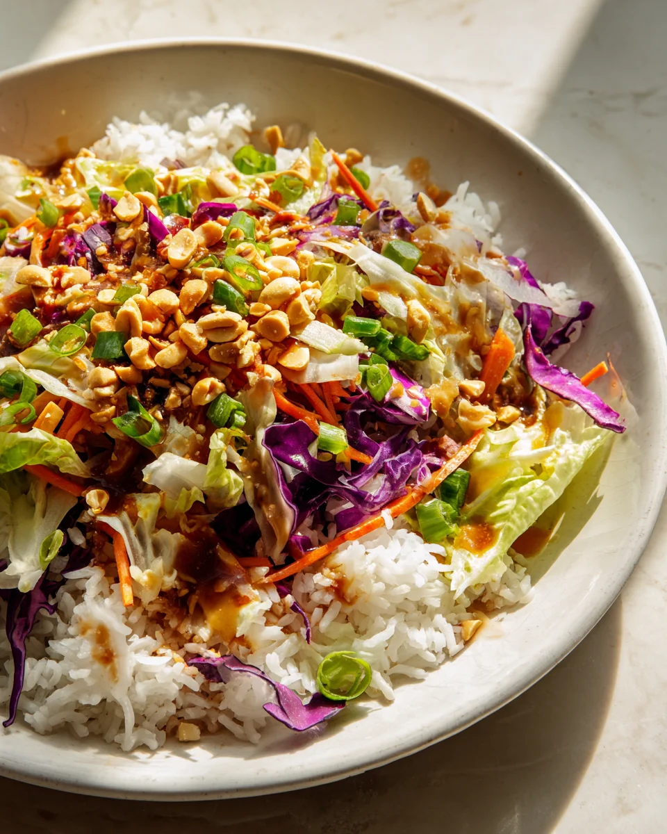 Erdnuss-Knacksalat mit Sesamdressing