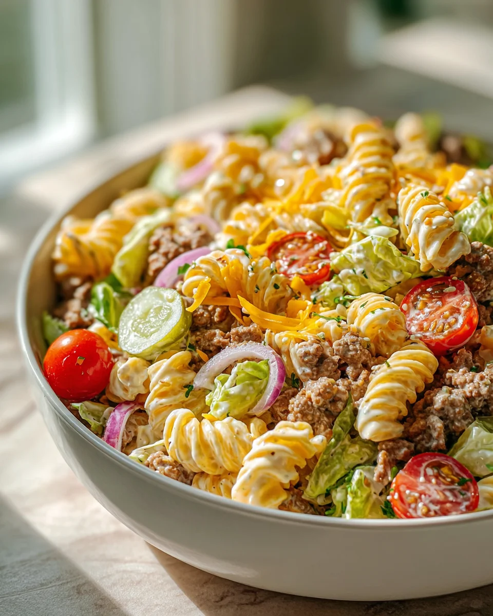 Big Mac Pasta Salat: Burger-Genuss leicht gemacht!