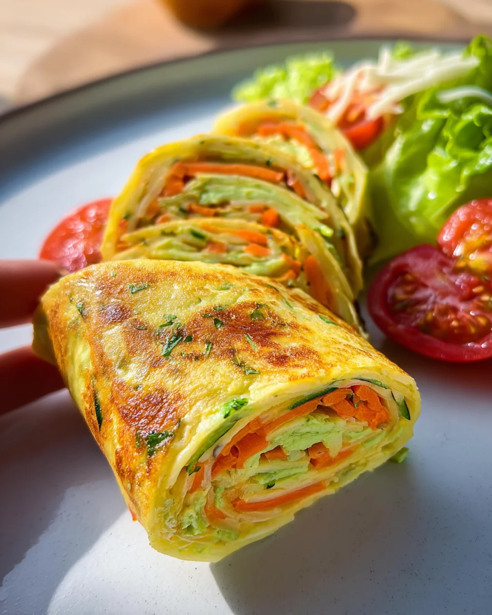 Gesunde Gemüse-Rolle mit Avocadocreme