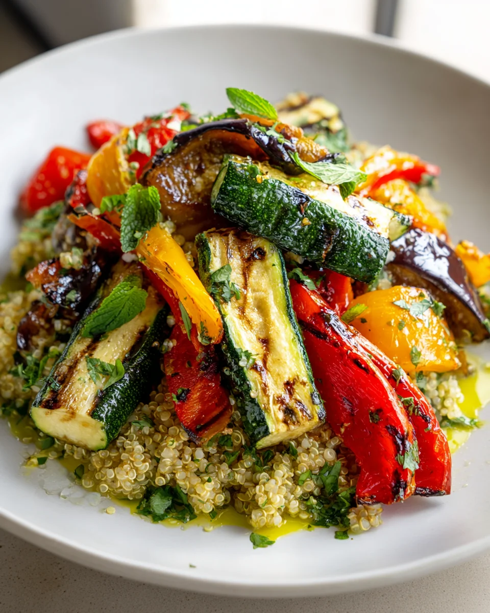 Quinoasalat mit gegrilltem Gemüse – gesund und lecker genießen!