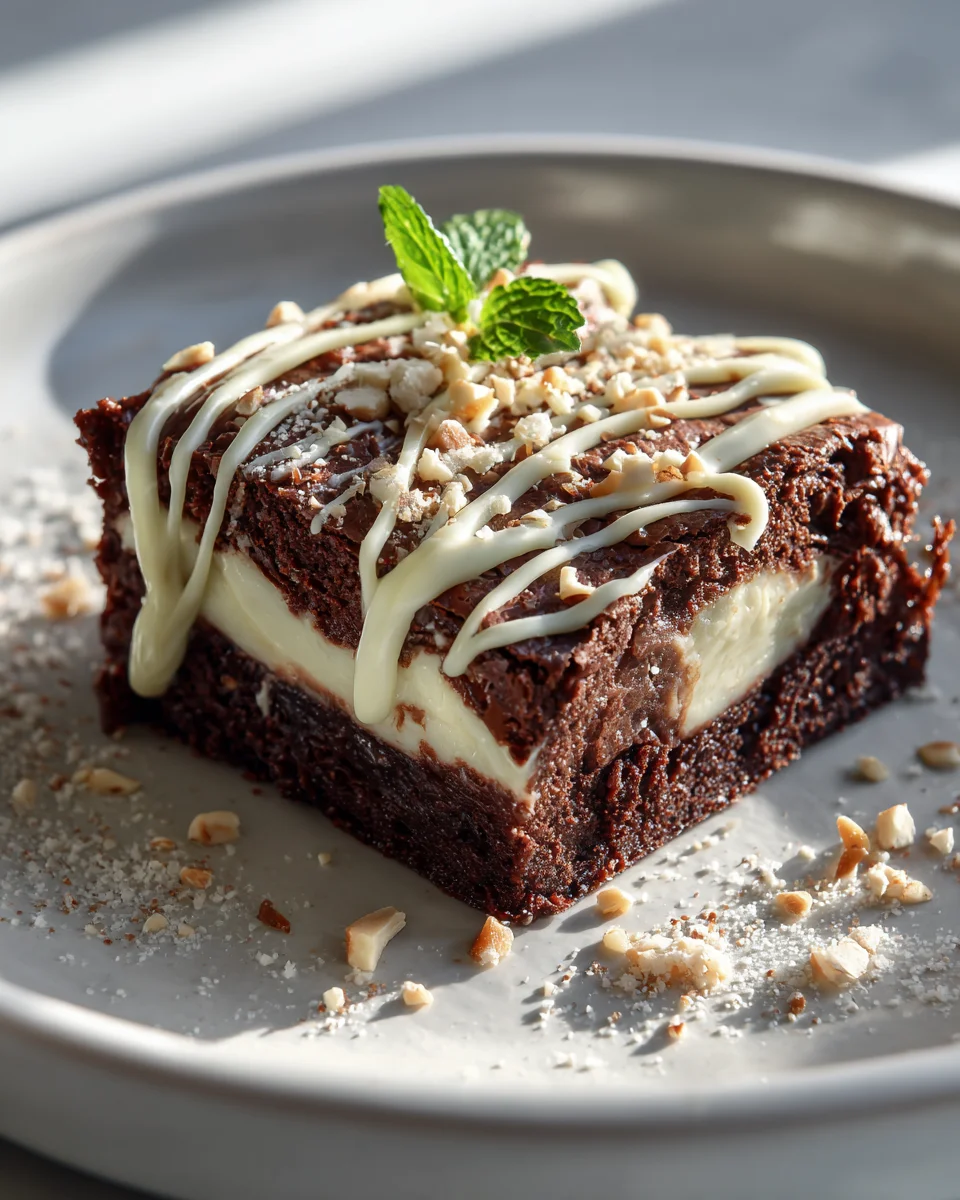 Vegane Cheesecake Brownies mit Cashew-Creme Swirl Rezept