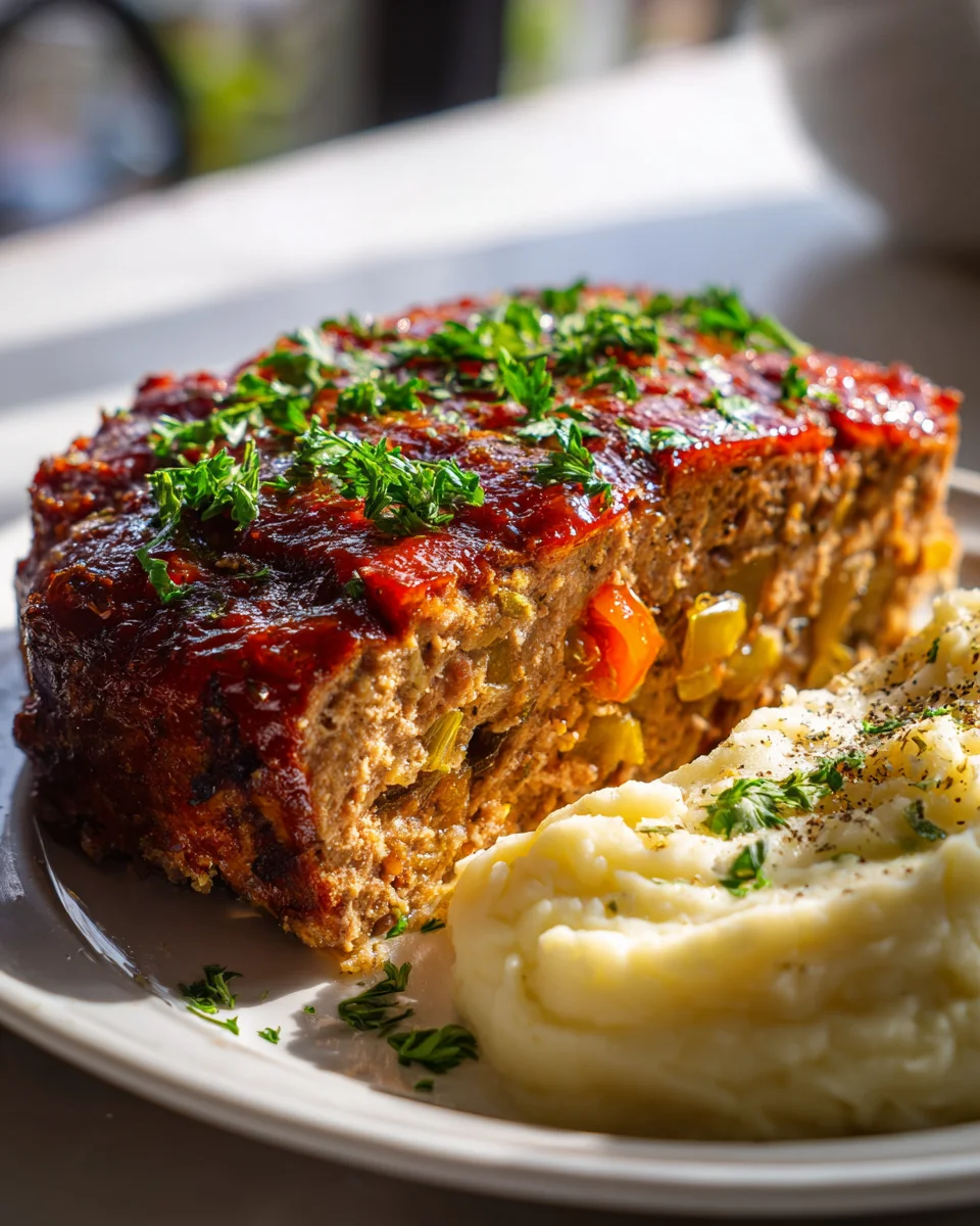 Saftiger Ofen-Hackbraten mit Kräutern