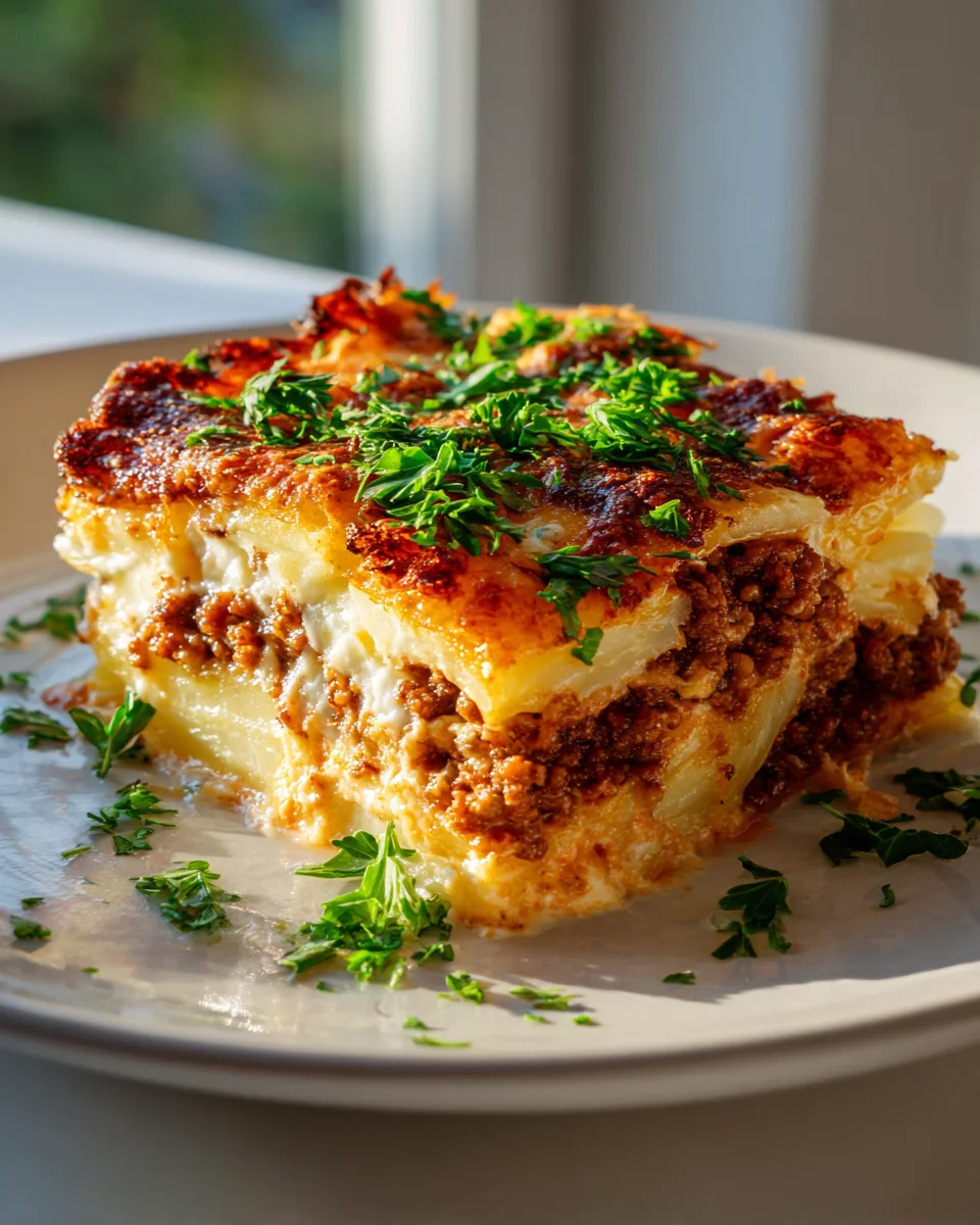 Herzhafter Kartoffelauflauf mit Hackfleisch
